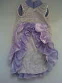 Vestido cinza bolinhas roxa P (atrás)